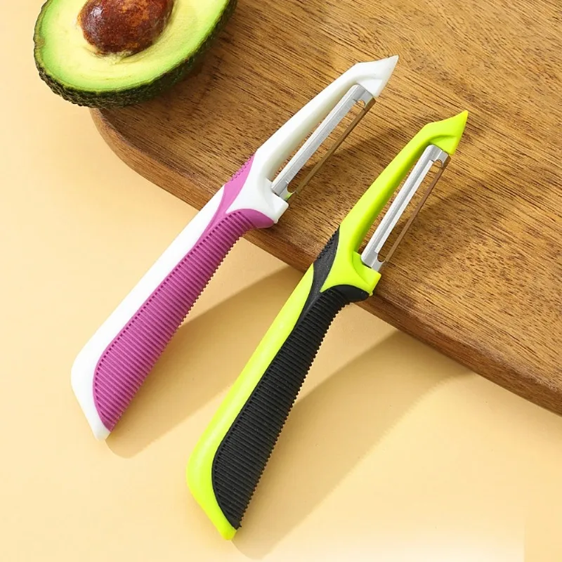 Descascador Multifuncional de Aço Inoxidável com Cabo Antiderrapante para Legumes, Frutas e Batatas - Acessório de Cozinha Essencial