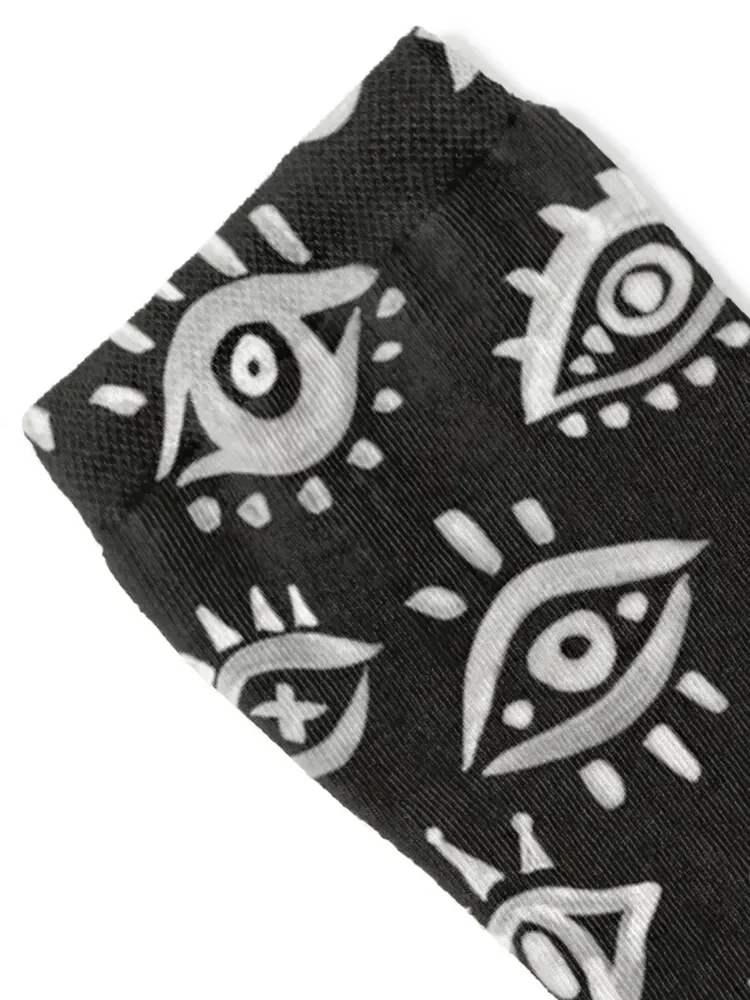 Mystic Eyes – White on Black Socks christmas gifts set custom sports Wholesale Socks For Man Women's