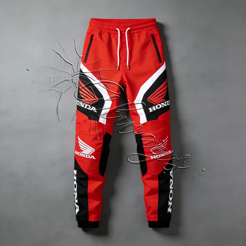 

2026 Summer Honda HRC Racing Rider Pants, Men's and Women's Quick Drying Cycling Motorcycle Suit Pants Off Road Enthusiast Pants