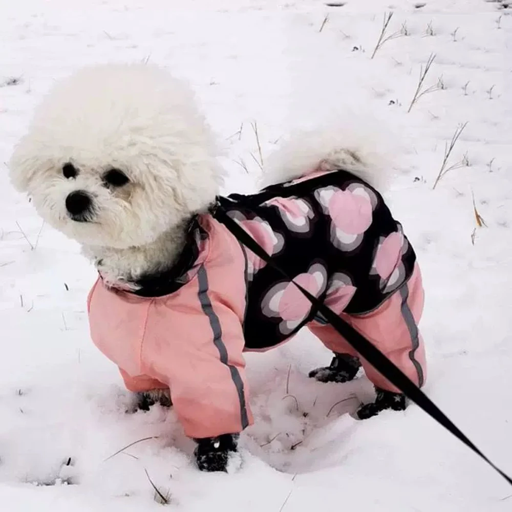 Winter Pet Dog Clothes Jumpsuits Thicken Reflective Puppy Down Jacket Overalls for Small Medium Dogs Chihuahua Shih Tzu Outfit