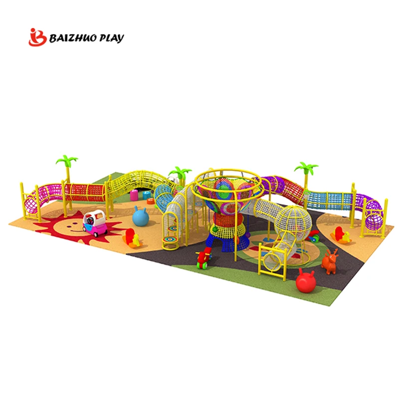 Commercial Safety Children Amusement Park Game Rainbow Climbing Net Kids Love Play Toys Kindergarten Equipments For Sale