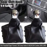 For Opel Vectra C B Corsa Astra G SIGNUM Combo 02-05 ABS Car Manual 5 6 Speed Gear Shift Knob Shifter HandBall With Gaiter Boot
