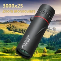 Monocular profesional con zoom HD, control remoto, 3000x25, mini telescopio portátil, adecuado para acampar al aire libre y caza