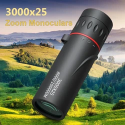 3000x25 monocular HD remote professional monocular, mini portable telescope, suitable for outdoor camping and hunting
