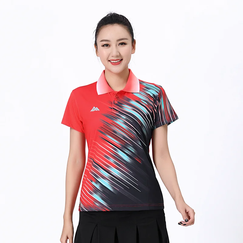 Sport Schnell Trocknend Polo-Shirt frauen Kurzarm Lauf Gym Badminton Tennis Volleyball Goif Spiel Training Anzug Kleidung top