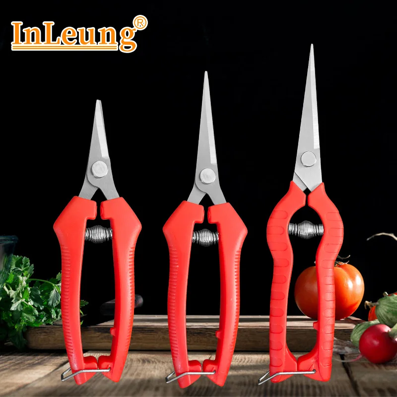 Stainless Steel Pruning Shears Picking Scissors Kiwi Pear Thinning Scissors Fruit Picking Scissors Garden Hand Tools