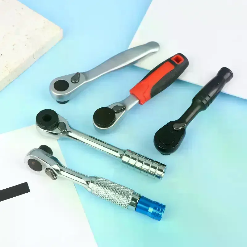 72-tooth Anticorrosion Bidirectional Wrench 1/4 Inch Mini Ratchet Wrench Magnetic Reversible Ratchet Wrench Household Tool