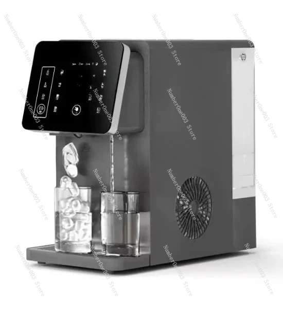 3-in-1 Multifunctional Ice Maker & Water Dispenser - Hot & Cold Water, Ice Cube Machine, Perfect For Office Use
