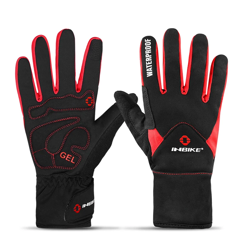 AliExpress INBIKE Winter Cycling Gloves Man Touch Screen Bicycle Gloves Thickened Men's Gloves MTB for Riding