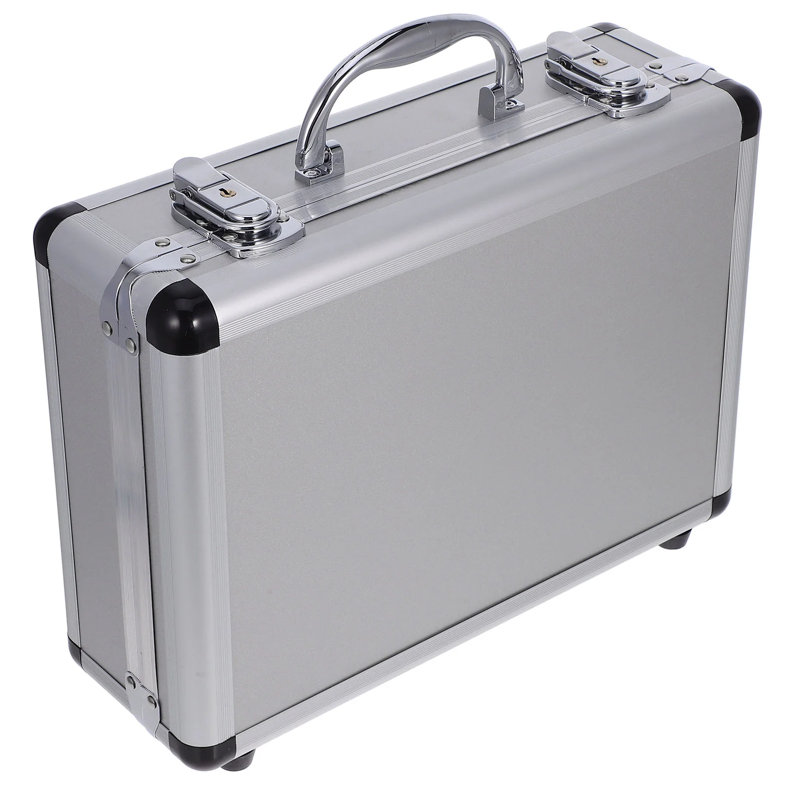 Mens Briefcase Tool Storage Box Toolbox Code Suitcase Microphone Aluminum Alloy Container