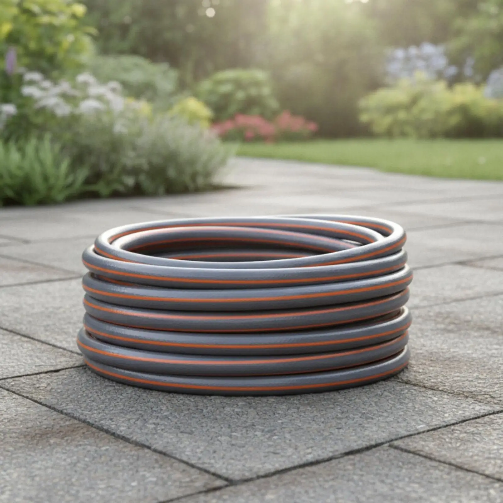 4 Layer PVC Water Hose Flexible Coiled Garden Hose 16mm Outer Diameter for Efficient Watering Tasks