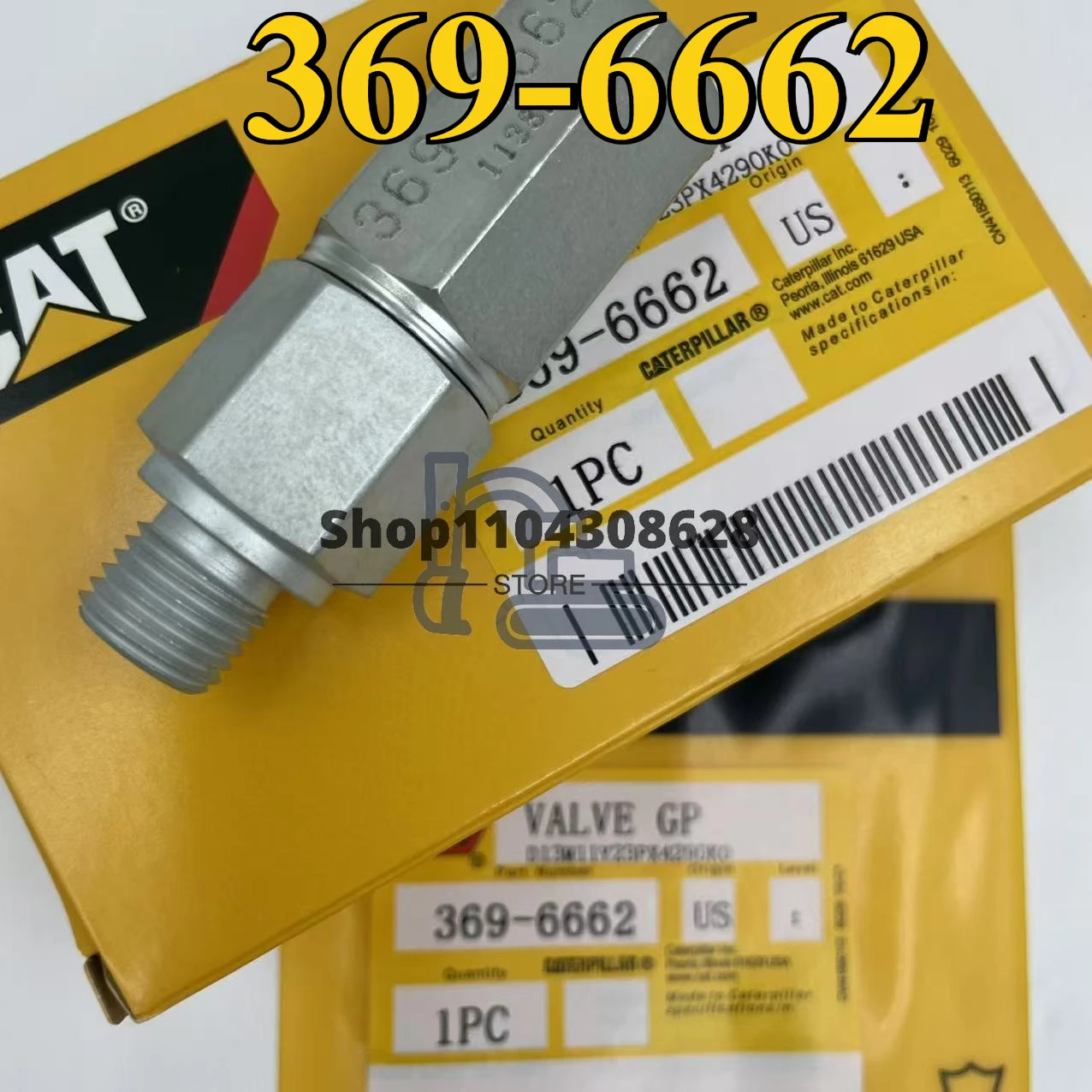 燃料チェックバルブ-3696662-369-6662-キャタピラー-330-336d-c7-c9-コモンレールエンジン部品圧力調整弁