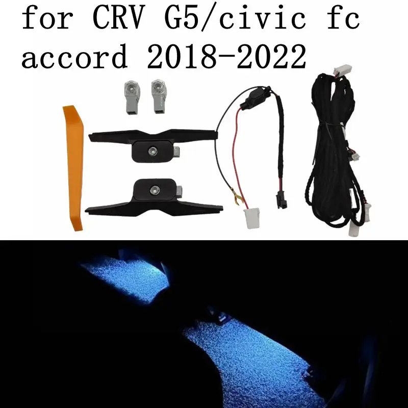 

For Honda CRV5 CRV 2017-2022 G5 CIVIC FC accord 10th 2018-2022 4Pcs Car Interior Atmosphere Lamp foot light
