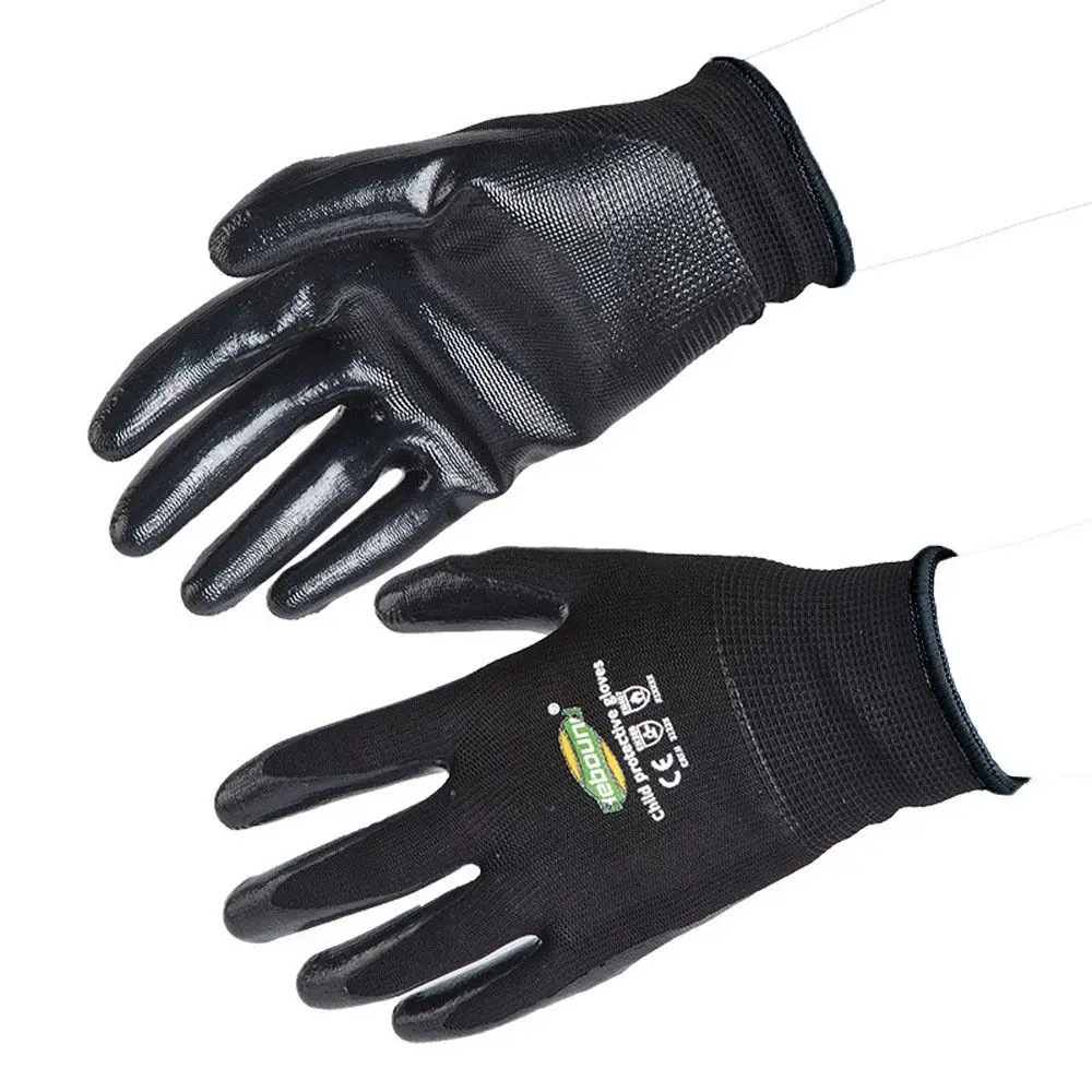 Black Anti Cutting Gloves Safety Kids Adult Protective Mittens Anti Bite Anti Prickling Gardening Glove 3~15 Year Old/Adult