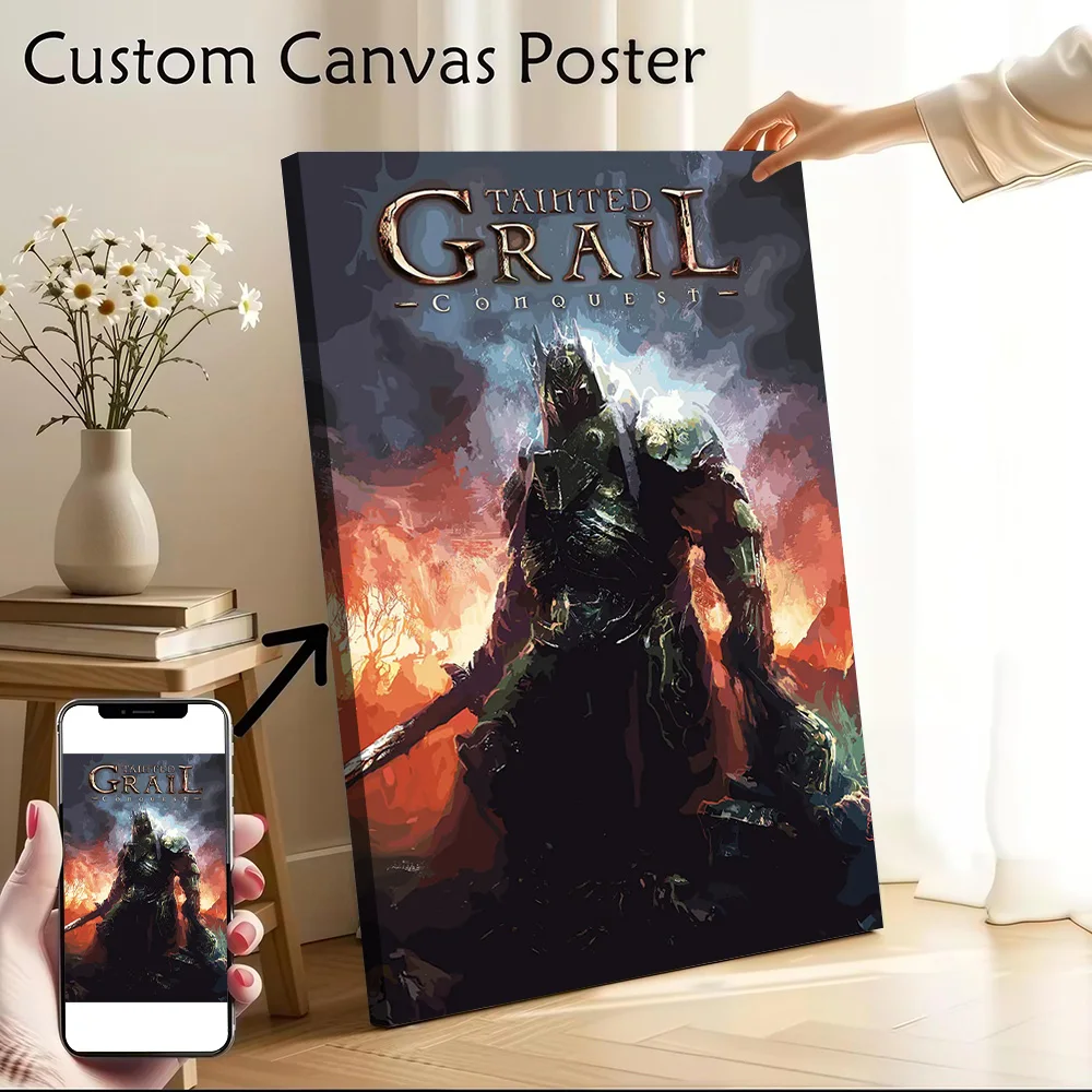 Tainted Grail Conquest Game Art Printed Canvas Wall Art Customizable Paintings Poster Perfect Gift for Home Decor Items Bedroom