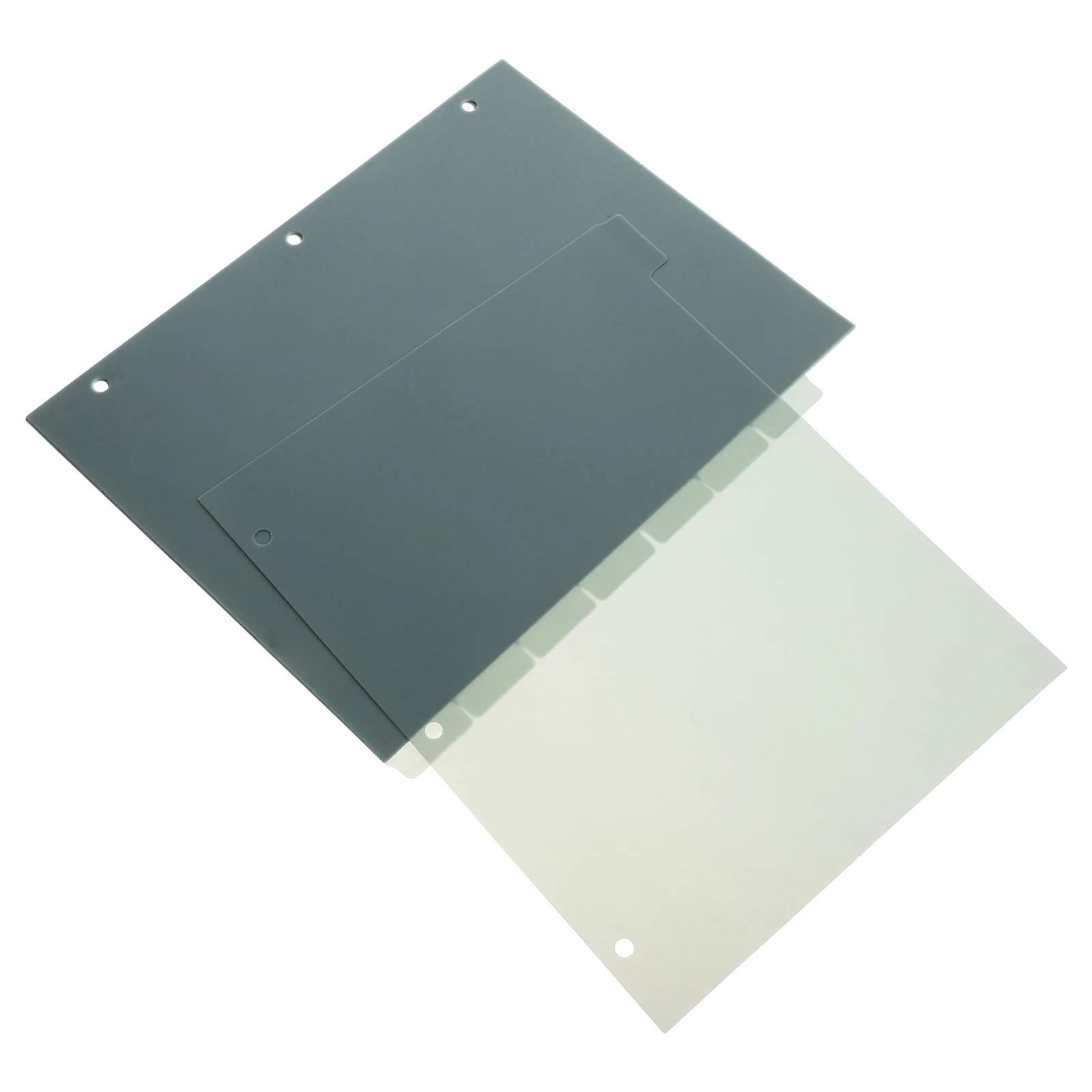 1 Set A4 3 Hole Tabbed Plastic Dividers For Binder Loose Leaf Index Pages Waterproof Wear-Resistant Notebook Organizer Divider