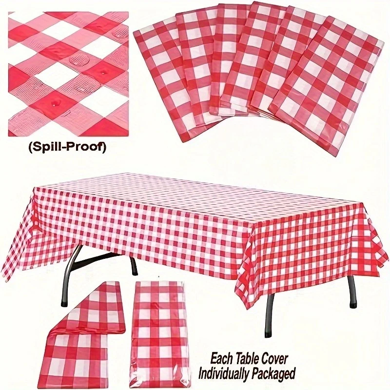 Table Cloth Disposable - Set di 10 Tovaglie Rettangolari in