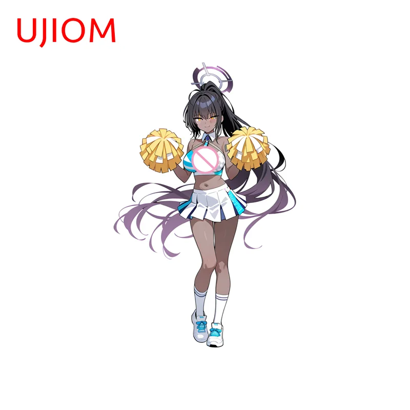 UJIOM Kakudate Karin Cheerleader Wall Sticker Sunscreen Dark Skin Long Haired Girl Vinyl Decal Suitable for Game Room Decor