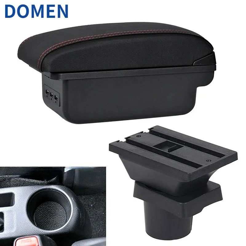 

For Mini Coupe R50 Cooper S R53 armrest box Central Store Content With Retractable Cup Hole Large Space Dual Layer USB DOMEN