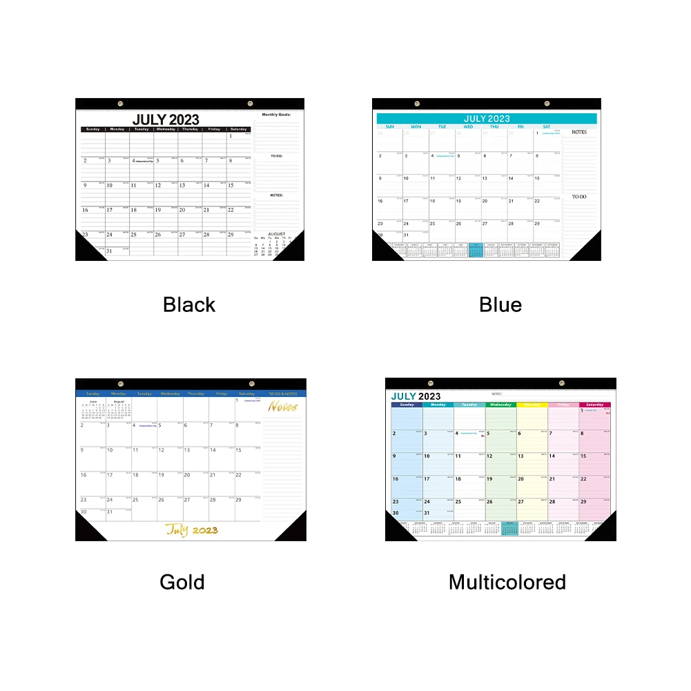 Simple For Planning 2023-2024 Home Easy To Hang School Large Ruled Blocks Monthly Thick Paper Corner Protectors Desk Calendar