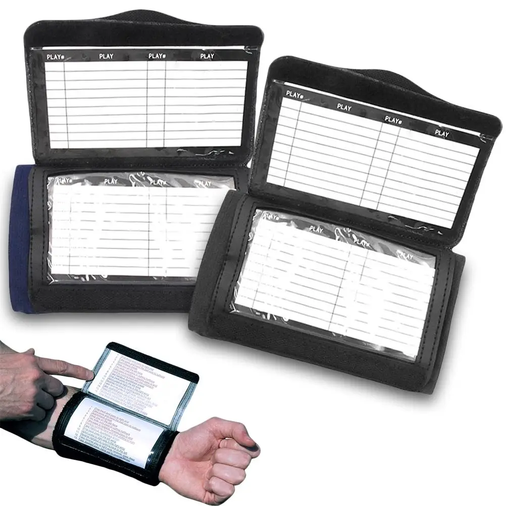

2pcs Wristbands Black Navy Football Baseball Playbook Armband Sports Training Equipment Team Accessories