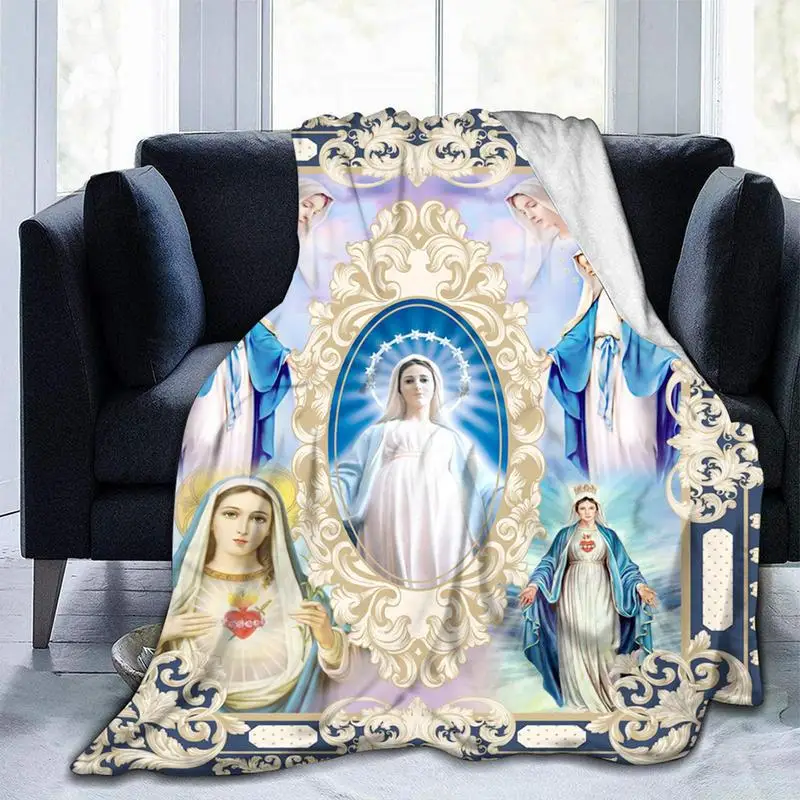 

Holiday Throw Blanket Bed Throw Blanket Christmas Blanket Virgin Mary Jesus Cozy Bed Throws Home Decor Throw Blanket 39x59 Inch