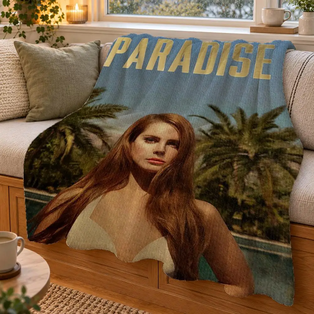 L-Lana Del Rey Throw Double Sided Flannel Throw Blanket Soft Warm Washable Home Decor