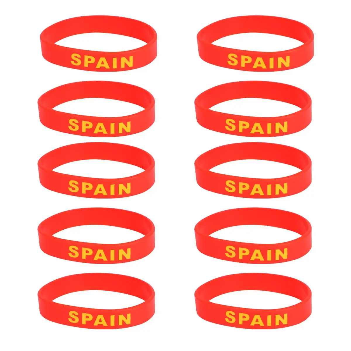 

Silicone Wristband Country Flag Printed Soft Durable One Size Fits Most Cheer Suitable for Competitive Race Sports Playground