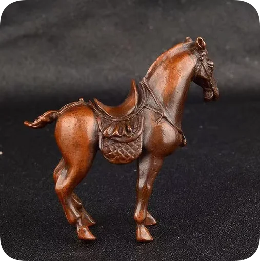 Solid Bronze Ware Chinese Horse Zodiac Ornaments Tea Ceremony Tea Art Display