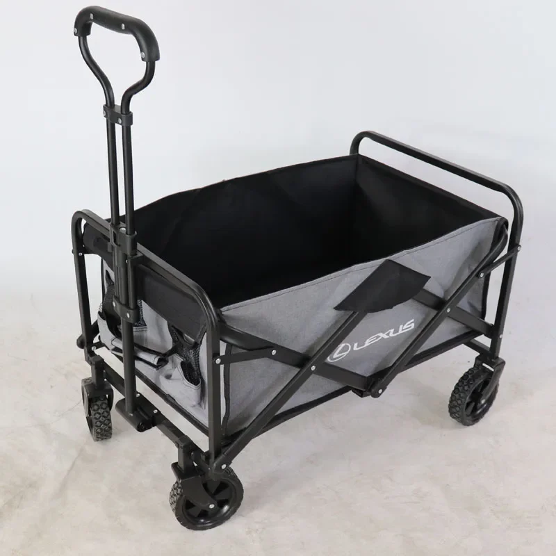 Professional Factory OEM Convenient Kid Wagon Practical Collapsible Carts Capacity Picnic Trolley Folding Camping Wagon Cart