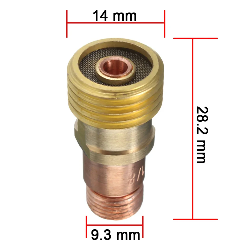 1pcWelding Torch Accessories 1.0mm/1.6mm/2.4mm/3.2mm Forgelo Brass Collets Body Stubby Gas Lens Connector For Tig WP17 WP18 WP26