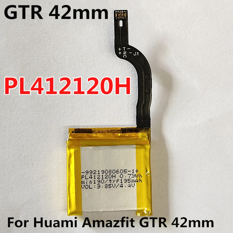 Batteria per Huami Amazfit Bip PL402120V Ares Pace A1609 L0943A T-rex GTR 2 2e Stratos 3 POP Pro 47mm 42mm PL412120H PL402022GH