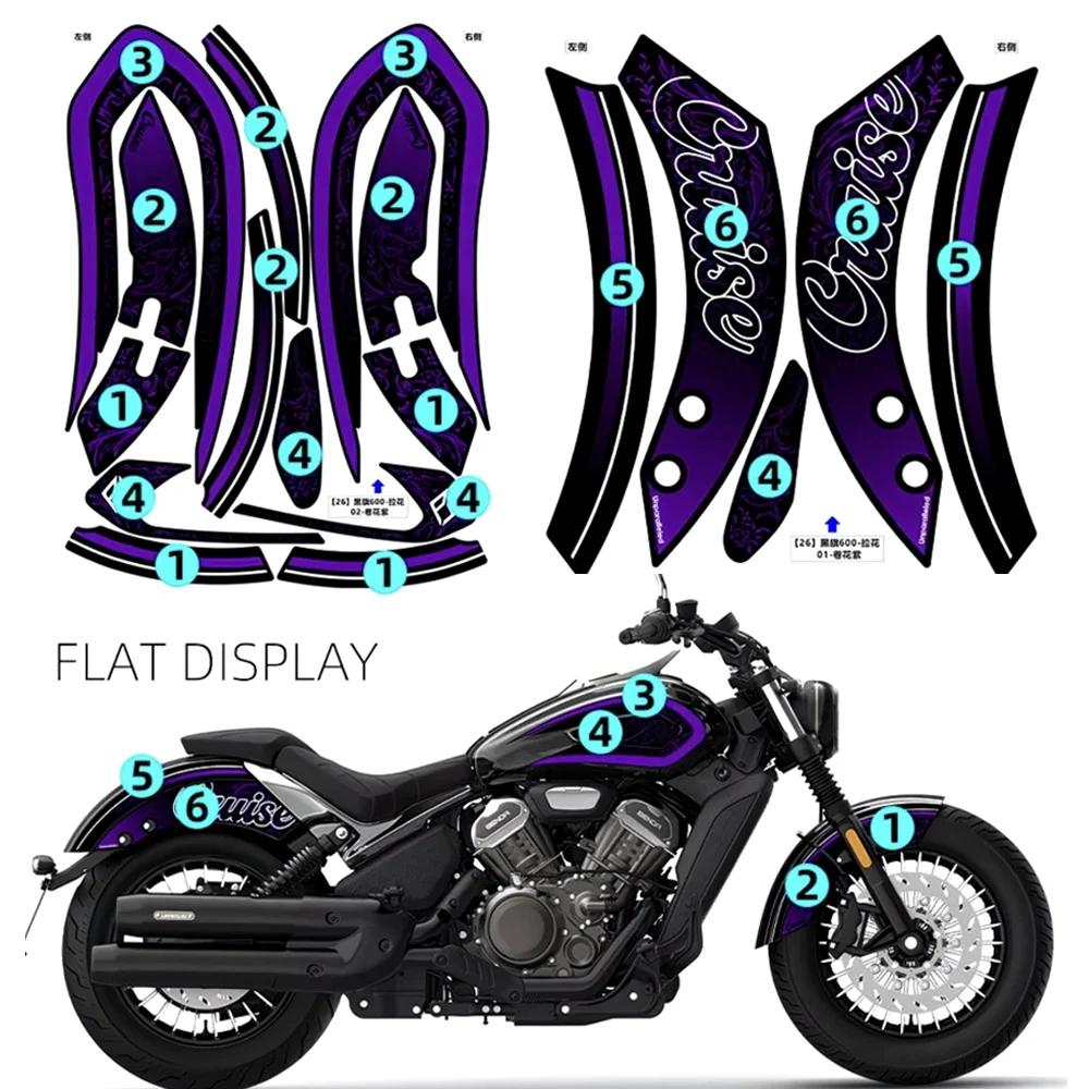 For 2026 Benda Dark Flag 600 personalized decal car sticker original print decal waterproof protection sticker decorative film