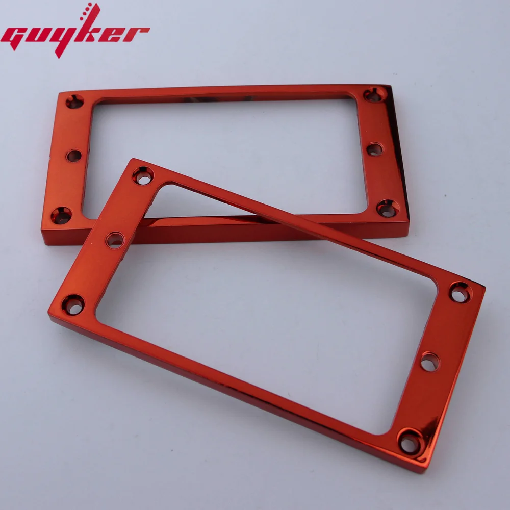 2 PCS Red Pickup Mounting Rings for Humbucker Pickups Cover Frame Flat Top Set Replacement Electric Guitar or Bass