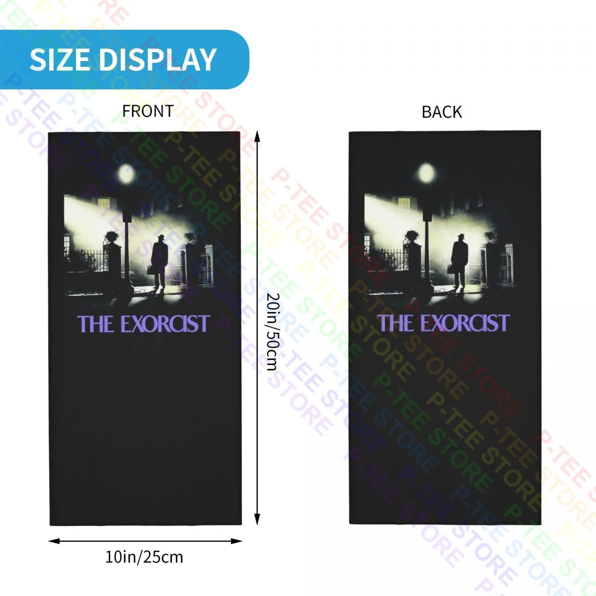 The Exorcist Classic Movie Poster Horror Logo Neck Gaiter Bandana bufanda máscara facial Unisex hombres mujeres deportes al aire libre