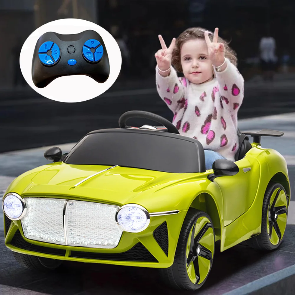 Coche eléctrico para niños, juguetes para montar para niños con control remoto/asiento de PU/columpio/regalo increíble para niños/niñas de 3 a 6 años