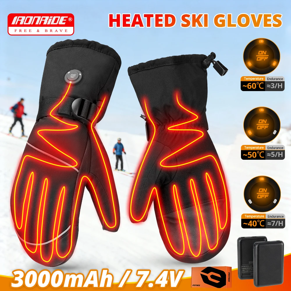 

HEROBIKER Winter Skiing Snowboarding Hunting Fishing Waterproof Heated Rechargeable Gloves Heated Rechargeable Gloves Warm