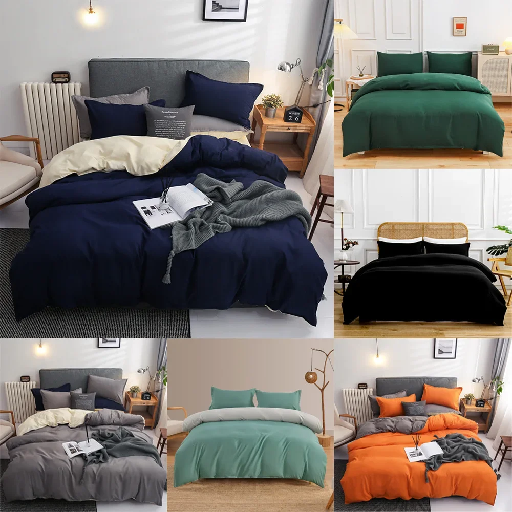 Bedding Set 4-piece Set Solid Color Simple Washable Quilt Set Multi-size Selection of Bedding Textile Products Bedroom