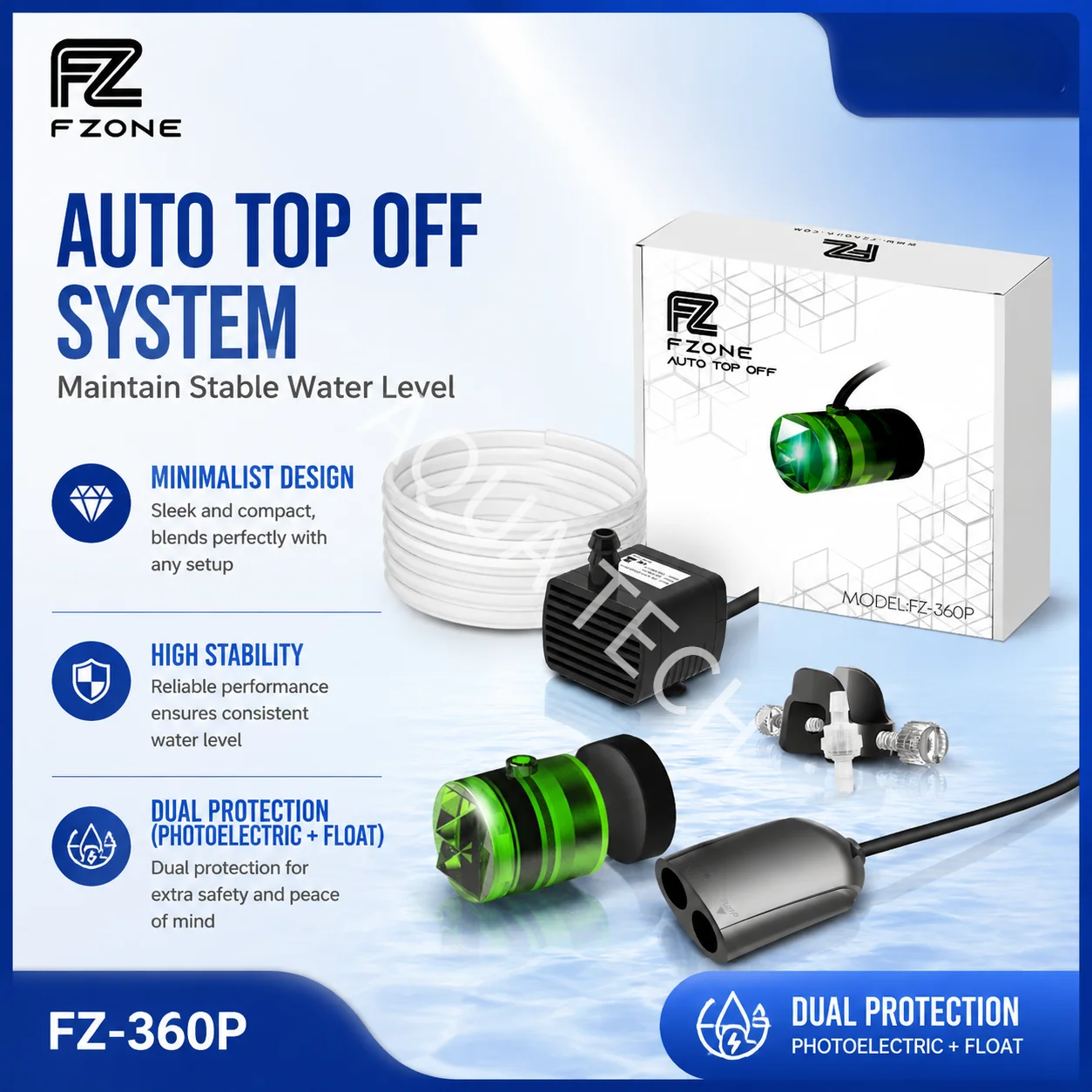 Aquarium Auto Top Off - Sistem FZONE Smart ATO Pengisi Air