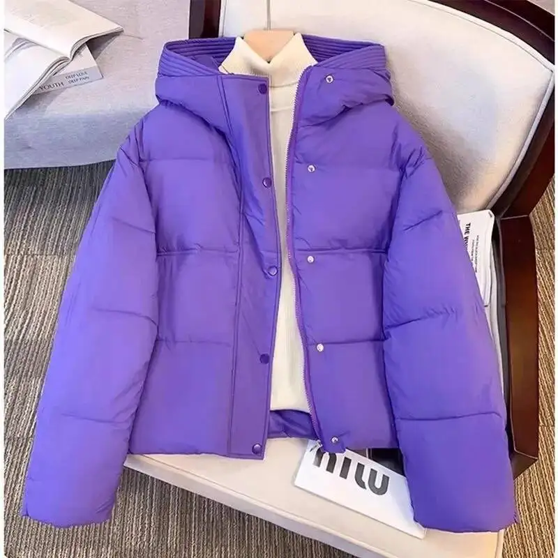 

2025 New Women Jacket Winter Parka Down Cotton Jacketsloose Thick Warm Hooded Parkas Casual Long Coat Waterproof Outwear