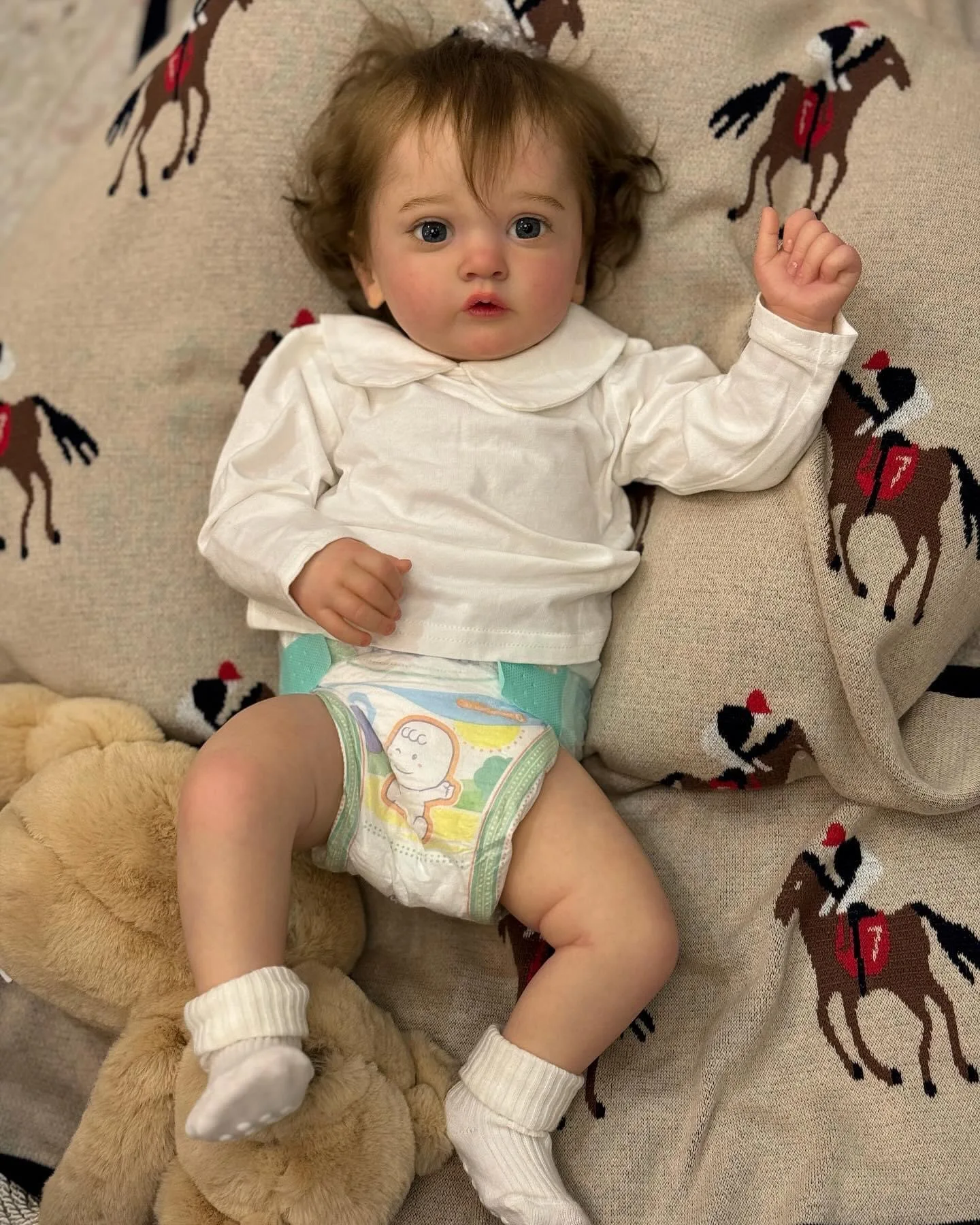 

St.Store 24Inch Reborn Baby Ayana Doll Toddler Princess Girl Lifelike Soft Touch 3D Skin Art Doll with Hand Root Hair