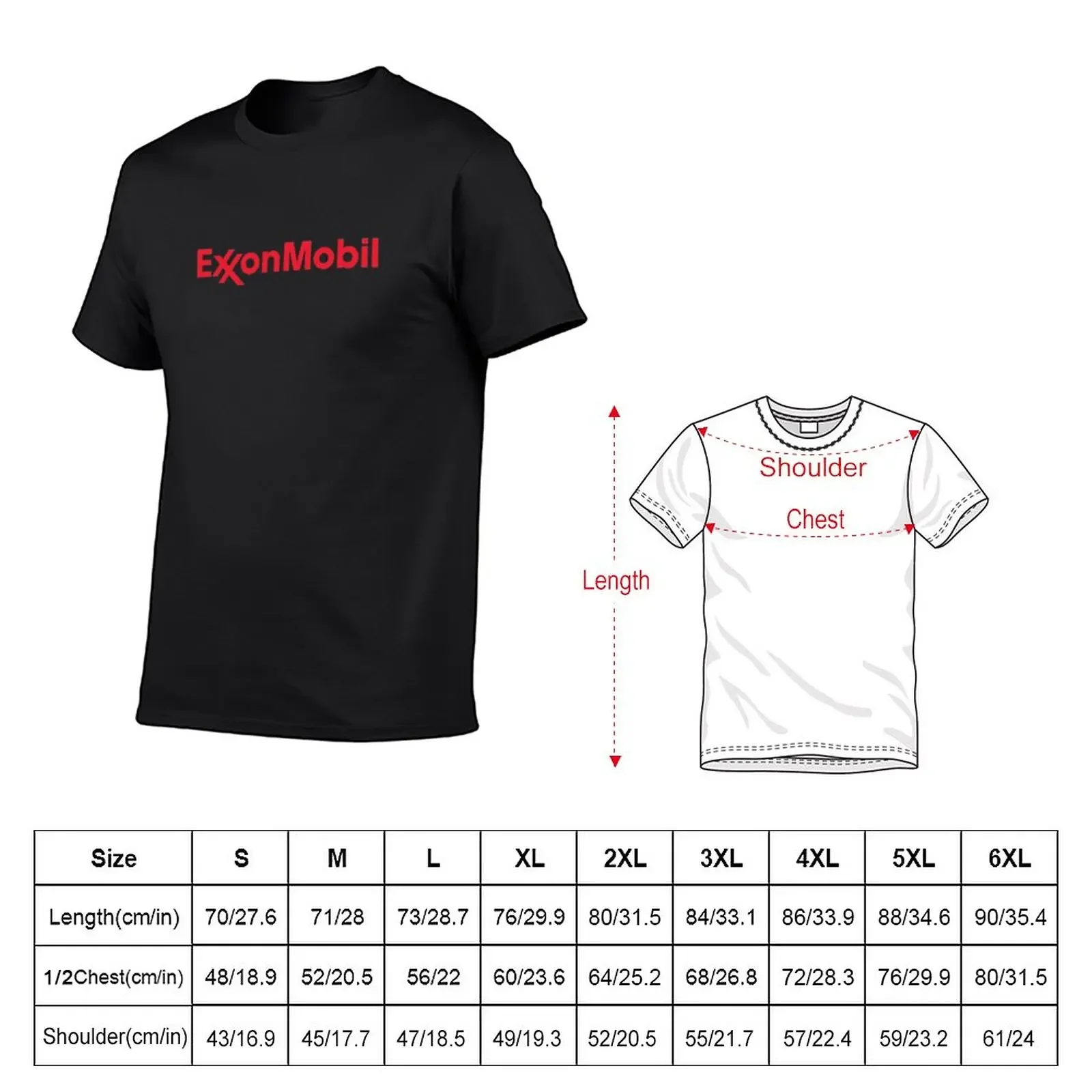 New Exxon Mobil T-Shirt T-Shirt graphics oversized man t shirts for men pack