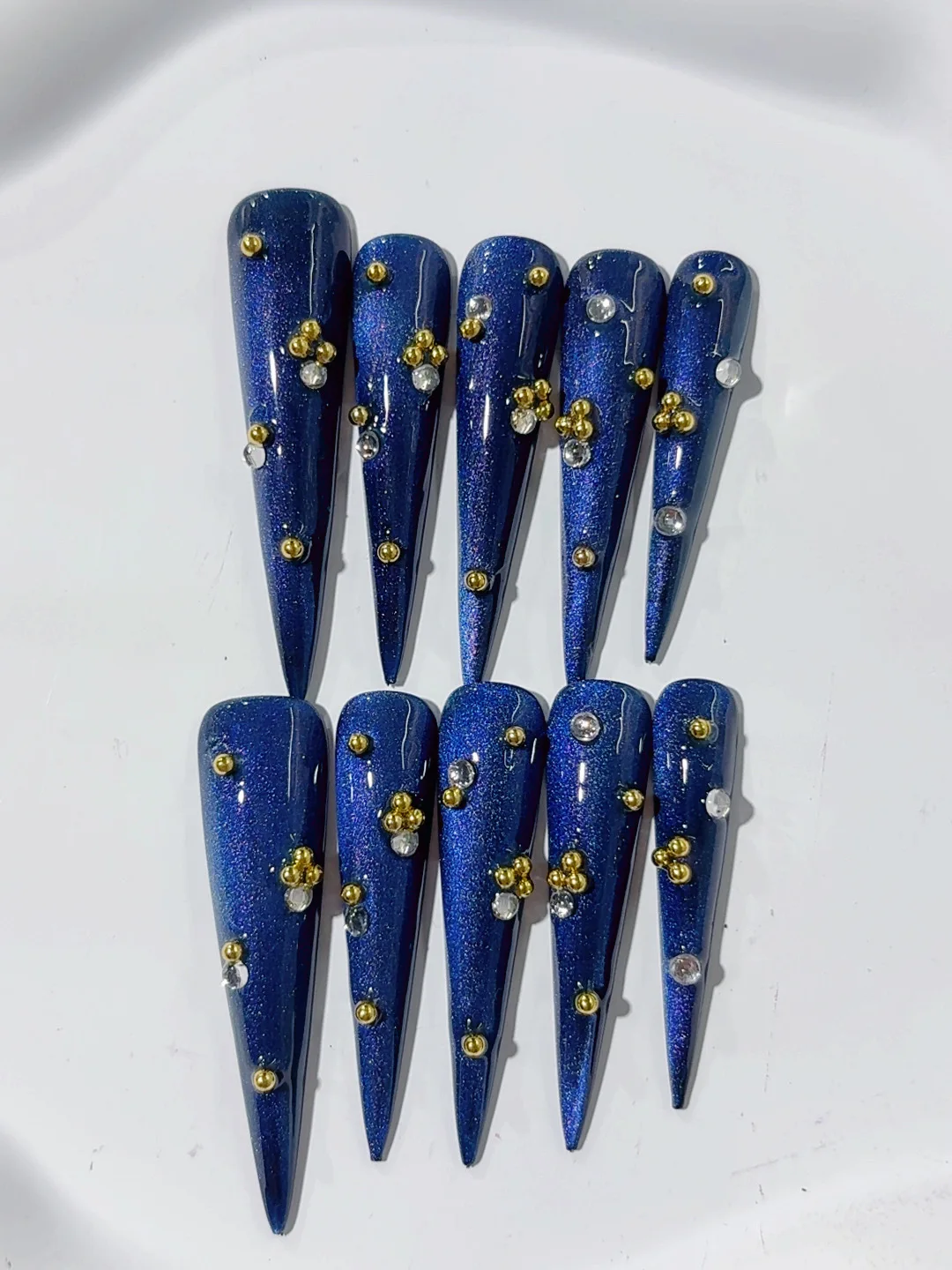 

5cm Aurora Cat Eye Diamond High-End Fashion Manicure (L136)