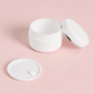 10pcs 20ml Round Black / White Empty Container Jars with Screw Lids Bulk for Lip Balms, Makeup Samples 10 best sales lipgloss container - №10