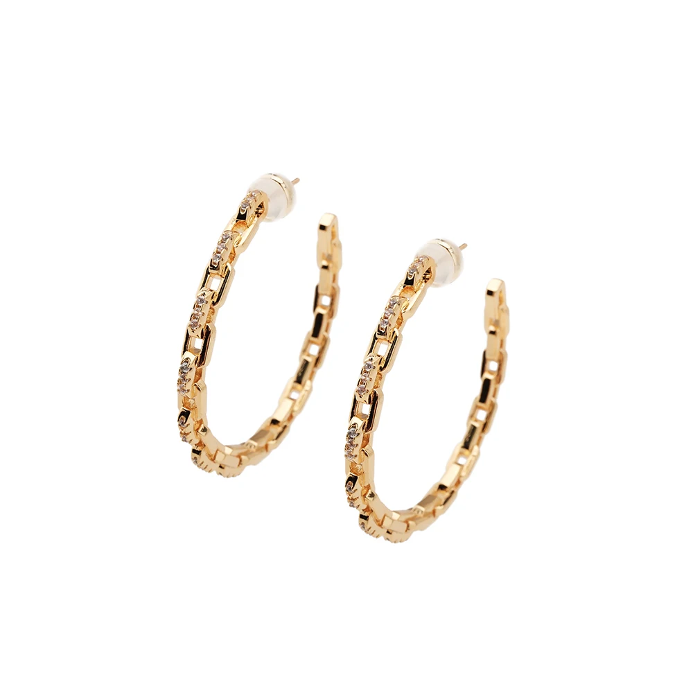 

Amorita New Light Luxury zircon hoop earrings for women.