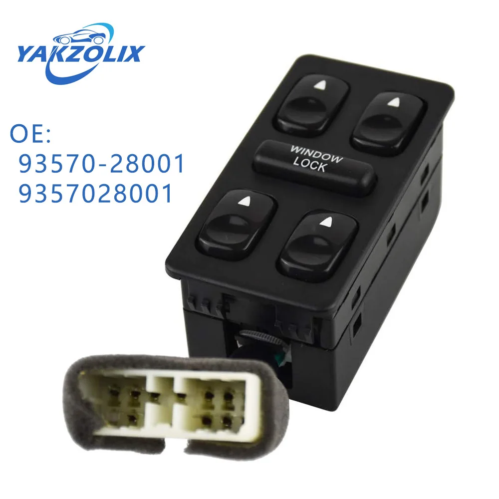 93570-28001 Front Left Driver Side Window Control Switch for Hyundai Elantra Galloper 1992 1993 1994 Car Accessories 9357028001