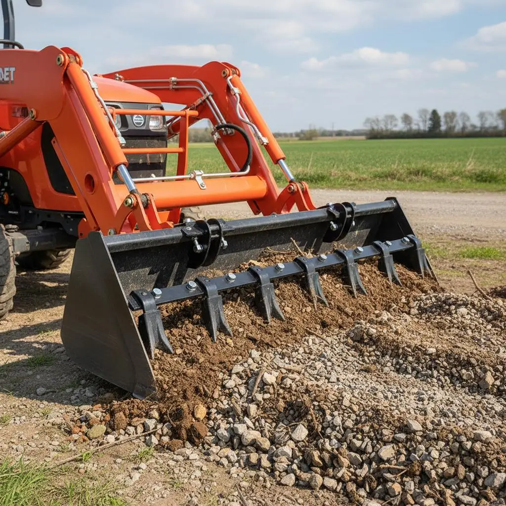 

Digger Shank Attachment 53'' For Excavation Landscaping Construction, 4560 lbs Load Capacity Carbon Steel Loader Teeth Blade