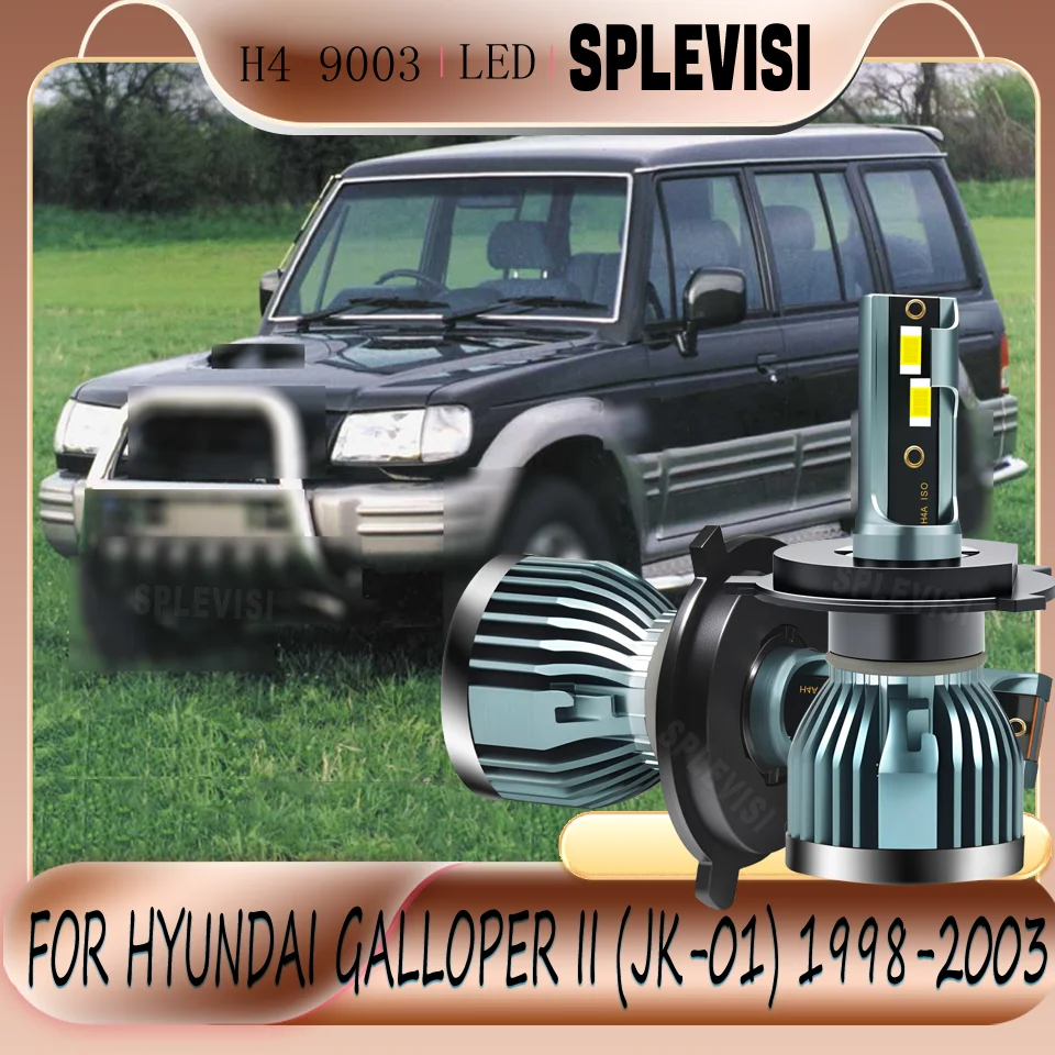 

Easy Installation 9003 Upgraded High Low Beam LED Headlight Bulbs For Hyundai Galloper II (JK-01) 1998 1999 2000 2001 2002 2003