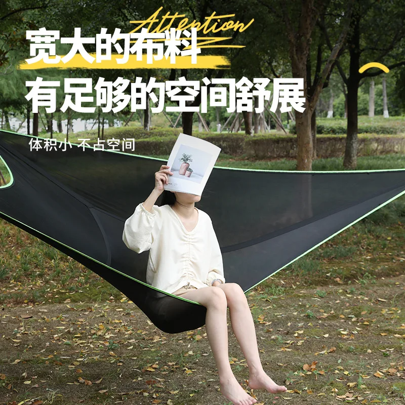 

New Automatic Quick-opening Mosquito Net Hanging Sheet Double Outdoor Camping Leisure Anti-mosquito Hammock Camping Awning