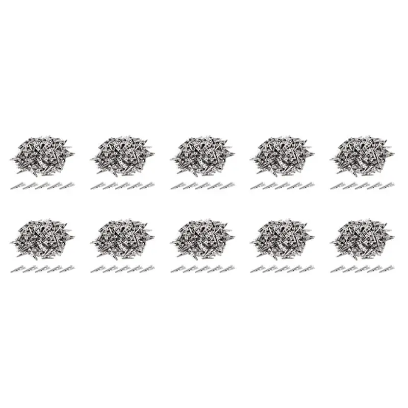 

TFORU-1000 шт. 1,06 дюйма / 27 мм миниатюрные металлические зажимы типа «крокодил», никелированные, серебристые, пружинные зажимы для тестовых проводов.